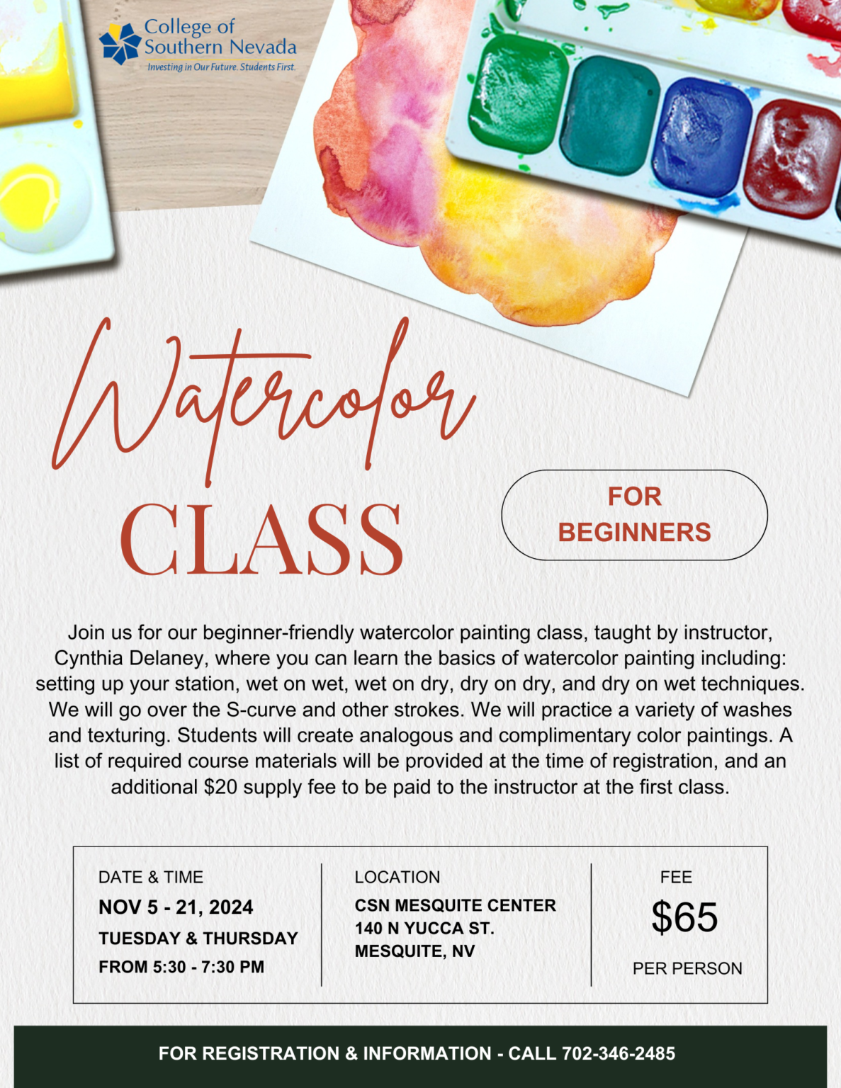 Watercolor Class Sun City Mesquite HOA